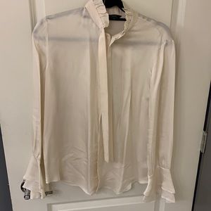 Ivory cream peasant top